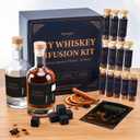 Whiskey Making Kit, Valentine's Day/Father's Day Whiskey Gift Set with 12 Natural Wood Chips & Botanicals, Create Your Own Craft Whiskey Flavors | DIY Whiskey Infusion Kit for Men