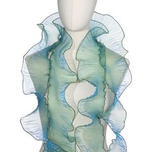 PATIKIL Ruffle Lace Trims, 10 Yards Retro Organza Fabric Trim Tulle Decorative Ruffle Lace Border for DIY Sewing Dress Bag Costume Trimming Craft Cake Decor, Green