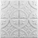 Art3d Drop Ceiling Tiles 2x2, Glue-up Ceiling Panel, Fancy Classic Style, White 