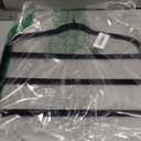 Velvet Pant Clothes Hanger Space Saving Non Slip Shorts Hanger, Myfolrena Jeans Slack Trousers Hangers Multiple Velvet Hanger Closet Organizer Storage and Organization for Jeans,Scarf,Tie(Black)