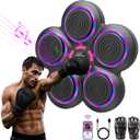 2025 Music Boxing Machine with Boxing Gloves, Smart Bluetooth Boxing Trainer, Boxing Wall Mount Machine for Adults Kids, Electronic Boxing Target Fitness for Home Office Gym