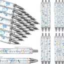 Chuangdi 24 Pcs Baby Shower Ballpoint Pens Favors Bulk Retractable Ballpoint Pen Black Ink with Baby Shower Gifts for Guests School Supply(Boy)