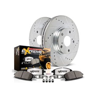 PowerStop Rear Z36 Truck & Tow Carbon-Fiber Ceramic Brake Pad and Drilled and Slotted Rotor Kit Fits: CHEVROLET GMC Select Models K2041-36