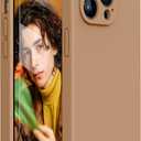 Miracase Designed for iPhone 14 Pro Max Phone Case with Screen Protector,[Upgraded Enhanced Camera Protection],Shockproof Liquid Silicone Case with Microfiber Lining,6.7 inch, Chocolate