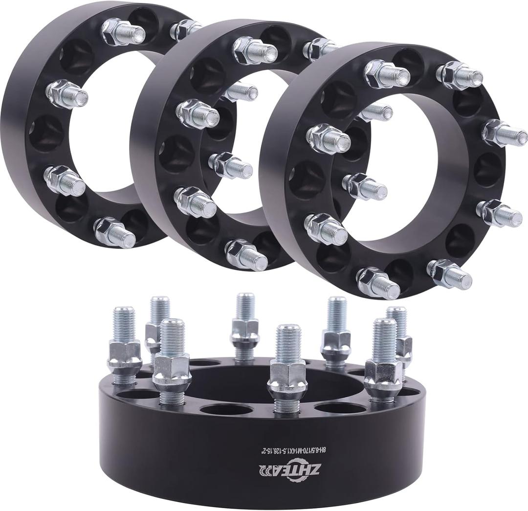 ZHTEAPR 2 Inch 8x170 to 8x180 Forged Wheel Adapters with 14x1.5 Studs Compatible with Ford 8 Lug for 2003-2005 Excursion | 1999-2022 F250 F350 Super Duty (Truck Must Be with M14x1.5 Lugs)