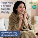 Ultra Soft Fleece Blanket Queen Size - Flannel Fleece Luxury Queen Blanket - Lightweight for Couch Bed Chair - Thick, Warm and Breathable - All Season Cozy Fuzzy, Anti-Static Microplush Bedding, Camel