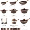 CAROTE 26PCS Pots and Pans Set Non Stick, Cookware Set Pots and Pans Induction Cook Ware, Nonstick Kitchen Cooking, PFOA Free Mothers Day