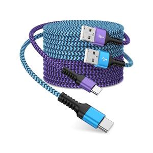 USB A to USB C Cable Fast Charging 2Pack 6ft for iPhone 17/17e/17 Pro Max/16/16e/16 Pro/15 Plus/15, 3.1A Braided Quick Charger iPhone 17 Power Cord Type C to USB Cord with Car Play for Samsung, Google