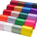 LIUYAXI Rainbow Ribbon 1 1/2 Inch Double Faced Satin Ribbon Set for Gift Wrapping Crafts Hair Bows Wedding Party Decor Baby Shower Flower Bouquet, 20 Colors with 5 Yards Each, Total 100 Yards (multicolored)