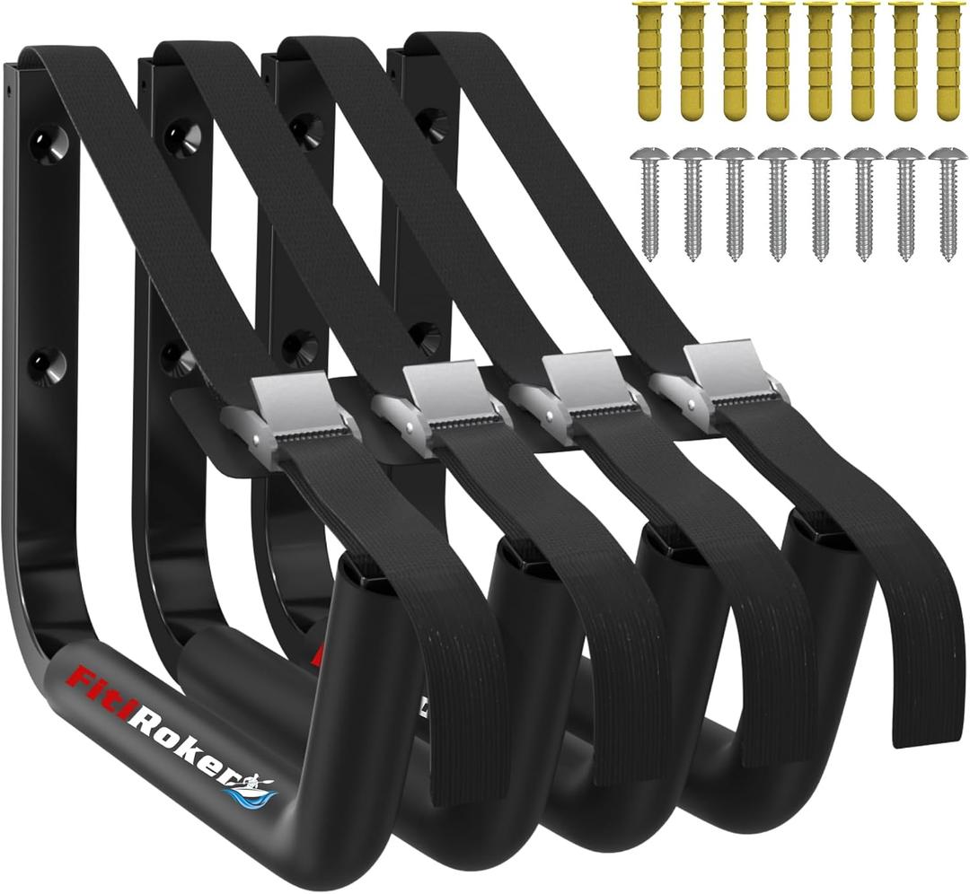 Kayak Storage Rack 120LB Wall Mounted Kayak Hook
EVA Padded Garage Storage Mount for Canoes, Paddle Boards, Ladders and Bikes Indoor Outdoor Organization
