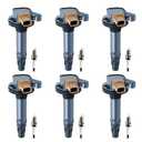 UF646 Ignition Coils and Spark Plugs Set Compatible with Compatible with Ford 2011-2015 F150, 2015-2017 Expedition, 2013-2017 Explorer, 2013-2015 Lincoln MKS MKT, Set of 6