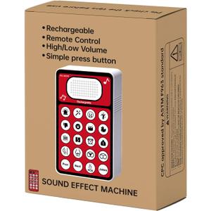 Rechargeable Sound Effects Machine, 48+ Kid Joke Button,Farrrt Machine,16 Hilarious Sounds,Remote Control,Prank Boy Toys for Age 6 7 8 9 10 Years Old,Gag Birthday Gift,Easter Basket Stocking Suffers (3.9-Inch)