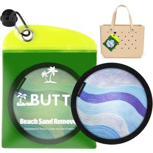 BUT TO Talc-Free Double Capacity Sand Remover for Beach - Gentle on Skin Instant Sand Removal Bag with Natural Ingredients - Beach Essentials & Accessories for Vacation Travel and Cruise