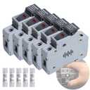 Solar/Photovoltaic Fuse Holder PV DC1000V 15A 35mm DIN Rail Mounting Cylindrical Base Single Mount Solar Photovoltaic Fuses Link System Protection