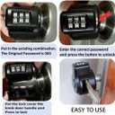 Keyed Door Handle Lockout Device Cover with Code to Disable Access to Keyhole Combination Lock for Bedroom from Outside Only Fits Handle Lock with Long Connecting Shaft Please Measure Before Order