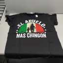El Abuelo Mas Chingon Mexican Boy Grandpa Cinco De Mayo Flag T-Shirt (Small, Black)