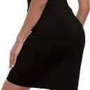 Cheapestbuy Women's Basic Mini Skirts High Waisted Pencil Suit Skirt Stretch Bodycon Skirt for Business Casual (Black, M)
