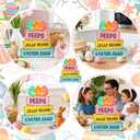 4 Pcs Easter Wooden Tiered Tray Decor, Easter Eggs Decorations Gifts for Home, Spring Table Centerpiece for Party Kitchen Holy Week Farmhouse (Pink)