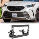 WeiSen Front Grille License Plate Holder Mount Bracket Kit Adjustable Compatible with Toyota Tacoma Camry Highlander Tundra 4Runner, No Drilling