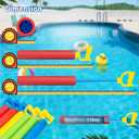 Water Guns, Pool Foam Blaster Squirt Guns 6 Pack - Lightweight, 38ft Range, Noodle Design, Bulk Summer Outdoor Swimming Pool, Backyard, Beach Water Game Fighting Play Toys for Kids Adults