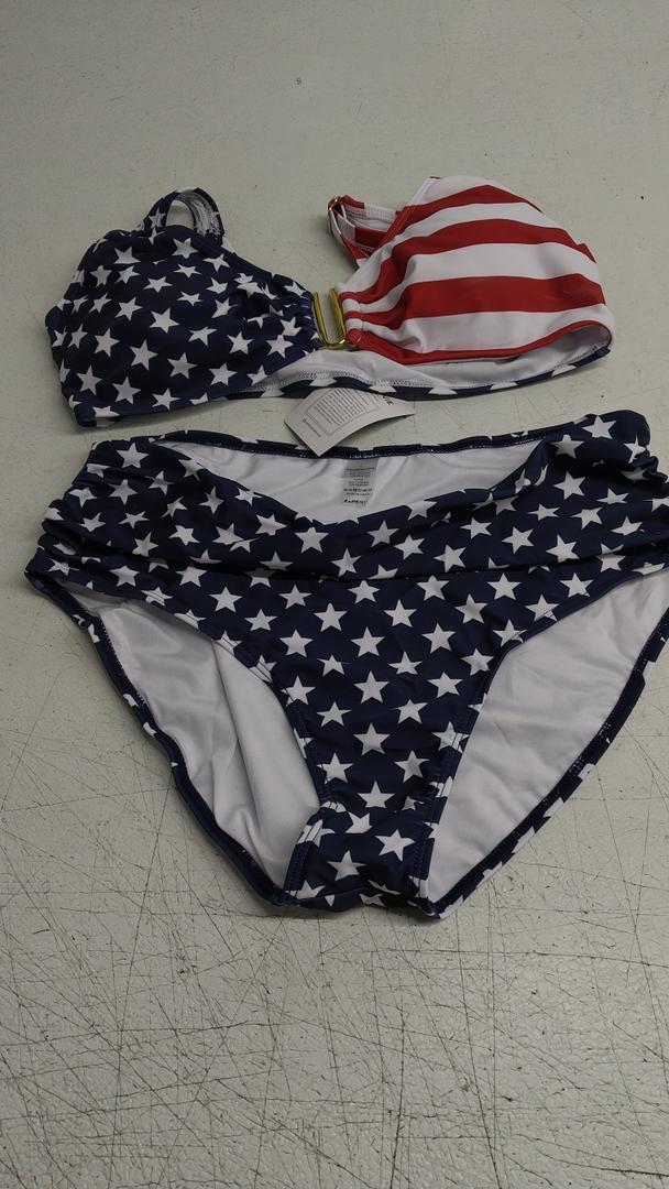 Bikini Sets for Women High Waisted Two Piece Bathing Suit U Wired V Neck Swimsuit Adjustable Straps Swimwear, Large, American Flag Bikini Sets for Women High Waisted Two Piece Bathing Suit U Wired V Neck Swimsuit Adjustable Straps Swimwear, Large, American Flag