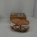 Small Picnic Basket with Removable Liner, Empty Basket for Kid with Lids, Picnic Hamper with Foldable Handles, Natural Color