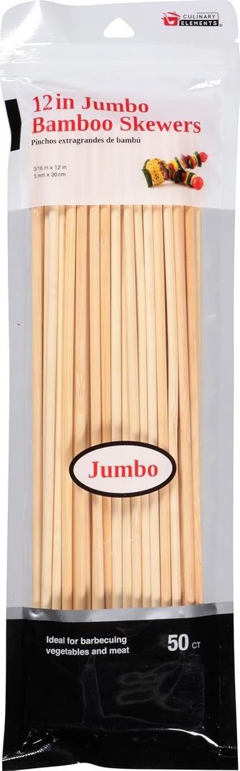 Jumbo Bamboo Skewer 50 Count, 1 EA