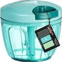 Cambom Manual Food Chopper Vegetable Cutter, Hand String Vegetable Chopper Onions Cutter for Vegetable Fruits Nuts BPA Free Food Safe Material, 650ml Blue