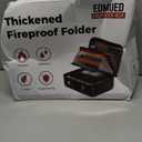 Fireproof Document Box with Combination Lock, Fireproof Water Resistant Hard Case Safe Box for Important Documents Certificates Laptop Passports (Black)