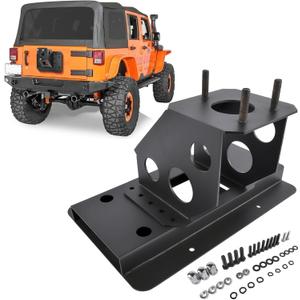 Adjustable Spare Tire Carrier Heavy-Duty Replacement for 2007-2018 Jeep Wrangler JK JKU Unlimited 2/4 Doors up to 40 inches Spare Wheel Holder Rack Mounting Bracket