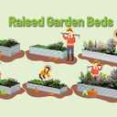 1031FT(2PCS) Galvanized Raised Garden Bed Kit Metal Planter Boxes,Large Outdoor Planters Garden for Planting Vegetables,Flowers,Herbs -Silver