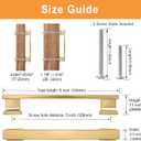 VEHCIL 20 Pack Square Brushed Gold Cabinet Pulls, 5 Inch(128mm) Hole Centers Gold Cabinet Handles Hardware for Kitchen Cupboard Closet Bathroom Dresser Drawer, Solid Zinc Alloy