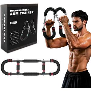 Twister Arm Trainer, Chest Workout Equipment 40-100lb Adjustable Arm Trainer, Twister Arm Trainer, Portable Power Twister Bar, Detachable Design Fitness Anywhere (Red)