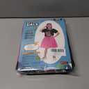 Girls Light-Up 80s Costume Set for Kids - Christmas Dress-Up, Holiday Party Decades Day Rock Star Outfit (Large, Pink)