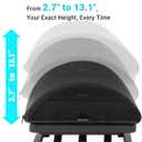 Truly Infinite Height Adjustable FootrestNo Bending NeededFoot Step-to-Adjust2.7"-13.1" HeightWashableFoot Rest Stool for Under Desk at Work, Office/Home/Gaming/Study Desk Essentials