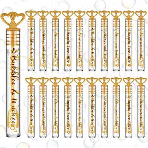 Shappy 100 Pcs Wedding Bubble Bulk Wedding Party Favors Bubble Wand for Guests Send Off for Bridal Shower Anniversaries Celebration Goody Bag Stuffers Filler(100 Pcs,Heart)