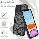 AIGOMARA Case for iPhone 11 [Compatible with MagSafe] Black Ribbon Bow Pattern Design Soft TPU Bumper Hard PC Back Anti-Fall Shockproof Protective Slim Magnetic Cover for Women Girls