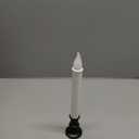 Baquler 8 Pcs Christmas LED Window Candles with Sensor Dusk to Dawn Light Sensor 9.37 Inches Cordless Flameless Battery Taper Candles with Flickering Amber Flame for Xmas Home Decor(Black)