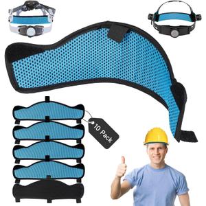 10 PCS Hardhat and Safety Helmet Sweatband, Flame-Resistant, Unique cat-Head Design,Sweat Bands Washable Reusable Hard Hat Sweatband Liners, Preventing Bulkiness Hard Hat Accessories