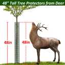 48" Metal Tree Trunk Protector, 8 Pack Mesh Tree Guards Tree Protectors with Zip Ties, Stakes, ExpandableTree Trunk Protector Guard, Tree Protectors from Deer, Mower, Animals(48",8 Pack)
