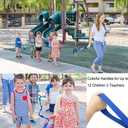 Lainrrew Walking Rope with 12 Colorful Handles - Outdoor Safety Rope for Preschool & Kindergarten Kids (Blue)