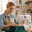 This Lightweight Sewing Machine Is Designed For Convenience And Versatility, Sewing Machine For Beginners, Portable 12 Built-In Stitches, (High-Low Speeds), 505UJH, DC Power Supply Method