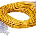 Monoprice - 116347 SlimRun Cat6A Ethernet Patch Cable - Snagless RJ45 UTP Pure Bare Copper Wire 10G 30AWG 5ft Yellow 10-Pack