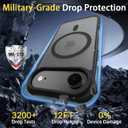 3 x Magnetic for iPhone Air Case with 1 Screen Protector [Mil-Grade Drop Protection] [Compatible with Magsafe] Shockproof Slim Translucent Matte Protective Phone Case, Black