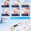 Tooth Polisher, Electric Rechargeable Teeth Polishing Kit with LED Auxiliary Light, 6 Brush Heads & 5 Polish Paste, 4 Modes, IPX6 Waterproof, Easy to Use Tooth Polishing Tool for HomeSliver