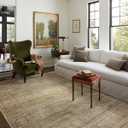 Loloi Jean Stoffer Bradbury Collection, Dove & Gold, 3'-7" x 5'-7" Accent Rug  Modern & Traditional Area Rugs for Living Room Bedroom Entryway & Hallway No Shed High Traffic Area Decor Rug