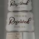 This Row Is Reserved Signs For Wedding Chairs - Set Of 2 Wooden Reserved Row Signs For Wedding Receptions, Rustic Reserved Seating Signs For Restaurant, Bridal Shower, Parties (white)