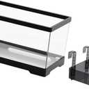 Turtle Tank Aquarium Reptile Habitat Terrapin Hideout Tortoise Enclosure Starter Kit Aquatic Terrarium for Resting Climbing, Black, M with Platform