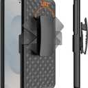 for Galaxy S25 Edge Holster Case with Belt Clip & Kickstand, 2-in-1Rugged Bumper Cover Full-Body Military Grade Protection (Black)