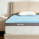 Extra Firm Mattress Topper Full: 4 Inch Medium Firm & Extra Firm Dual Firmness Flippable, High Density Memory Foam for Back Pain Relief, Bamboo Breathable Cooling Pad, CertiPUR-US Certified, 75x54